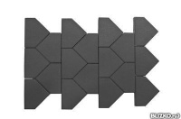 Тротуарная плитка Тиара Серый 283х200высота 60 мм