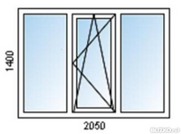 Окно трёхстворчатое VEKA SOFTLINE 2100х1400 мм с установкой 5 камерное