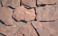 Натуральный камень плитняк песчаник красный обожженный