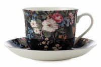 Чашка с блюдцем чайная 480 мл, Maxwell & Williams Полночные цветы, Уильям Килбурн (53986al)