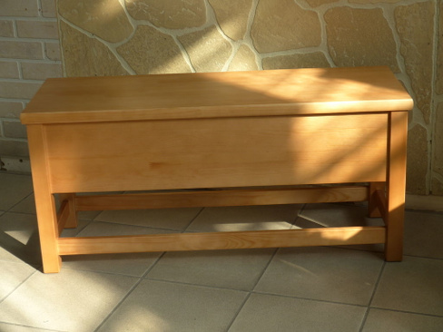 Скамья-сундук 100 см., деревянная с ящиком 20 см., выбор цвета
