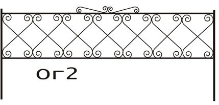 Оградка № 2 металлическая сварная