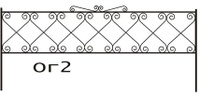 Оградка № 2 металлическая сварная