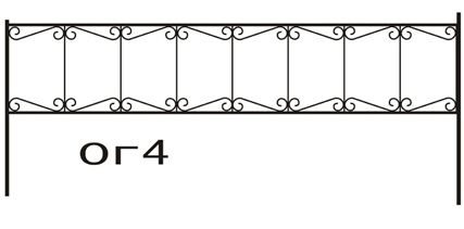 Оградка № 4 металлическая сварная