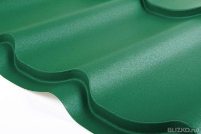 Металлочерепица Викинг зеленый мох 0,45мм. матовое бархатное покрытие