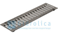 Решетка водоприемная 500х136 штамп. стальная оцинкованная, DN100, А15