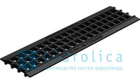 Решетка водоприемная 500х137 ячеистая пластиковая, DN100, А15