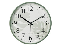 Часы Листья Оливковый, пластик