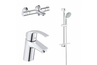 Готовый набор для ванны GROHE: см-ли/раковины и ванны, душ гарнитур, хром