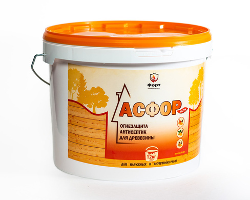 Огнезащитный антисептический состав для древесины АСФОР ЭКСТРА 12 кг