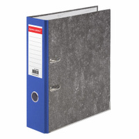 Папка-регистратор BRAUBERG усиленный корешок мраморное покрытие 80 мм с уголком синяя 228028