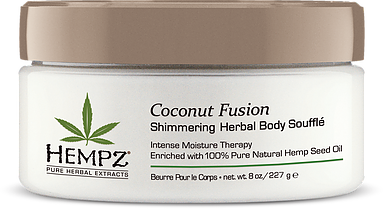 Суфле для тела с мерцающим эффектом Herbal Body Souffle Coconut Fusion Hempz (США)