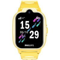 Смарт-часы Philips Kids W6610, 1.69", желтый/желтый [ctw6610yl/00]