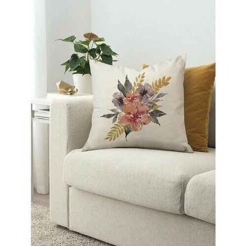 Подушка декоративная на диван Цветы и растения №34 CUSTOMDESIGN