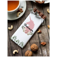 Шоколад молочный "Цветочный единорог" Светлана плиточный женский подарок на день рождения Шурмишур