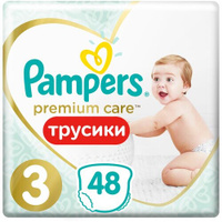 Pampers Premium Care 3D Soft трусики 3, 6-11 кг, 48 шт., белый