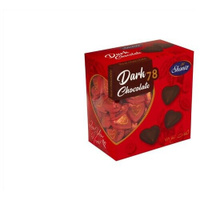 Шоколадные конфеты Shoniz "Сердце в темном шоколаде 78%" красные (Иран) 1 кг