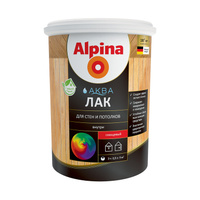 Лак Alpina АКВА акриловый для стен и потолков, глянцевый, 0.9 л