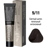 ESTEL De Luxe Silver крем-краска для седых волос, 5/11 светлый шатен пепельный интенсивный, 60 мл
