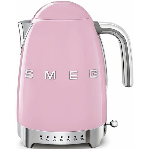 Электрический чайник Smeg Стиль 50-х г, чайник электрический, 1.7 л, 2400 Вт, корпус из нержавеющей стали, регулировка т