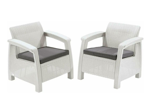 Комплект мебели Corfu Russia duo (2 кресла), белый