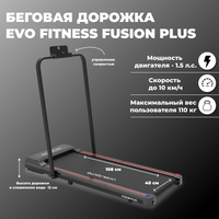Беговая дорожка электрическая EVO FITNESS Fusion Plus Evo Fitness