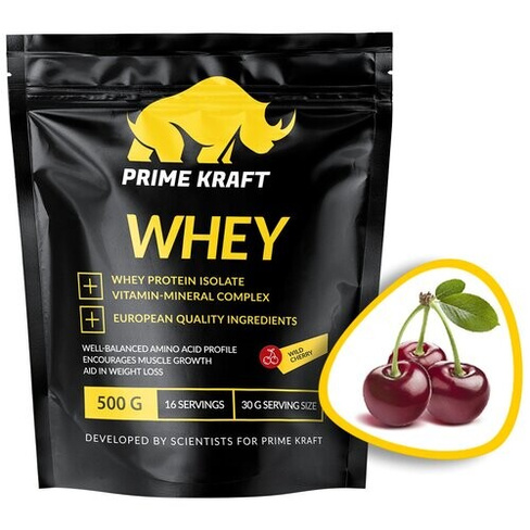 Протеин Prime Kraft Whey, 500 гр., дикая вишня