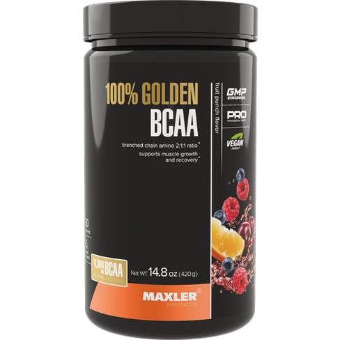 BCAA Maxler 100% Golden, фруктовый пунш, 420 гр.