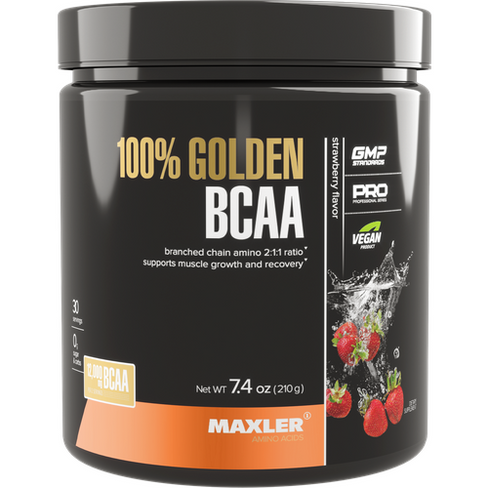 BCAA Maxler 100% Golden, клубника, 210 гр.