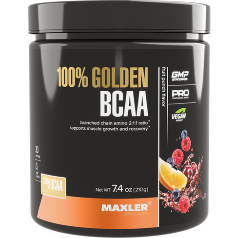 BCAA Maxler 100% Golden, фруктовый пунш, 210 гр.