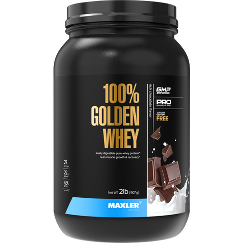 Протеин Maxler 100% Golden Whey New, 908 гр., насыщенный шоколад