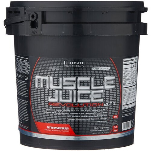 Гейнер Ultimate Nutrition Muscle Juice Revolution, 5040 г, клубника