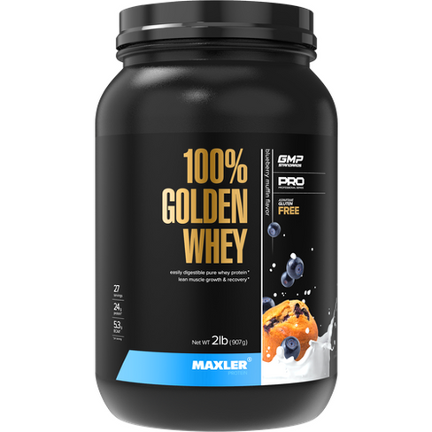 Протеин Maxler 100% Golden Whey New, 908 гр., черничный маффин
