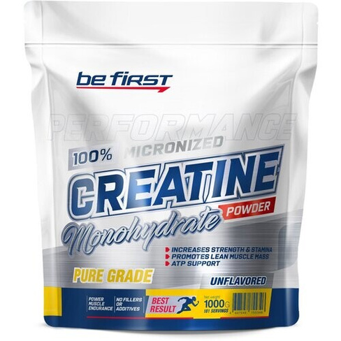 Креатин Be First Micronized Creatine Monohydrate Powder, 1000 гр.