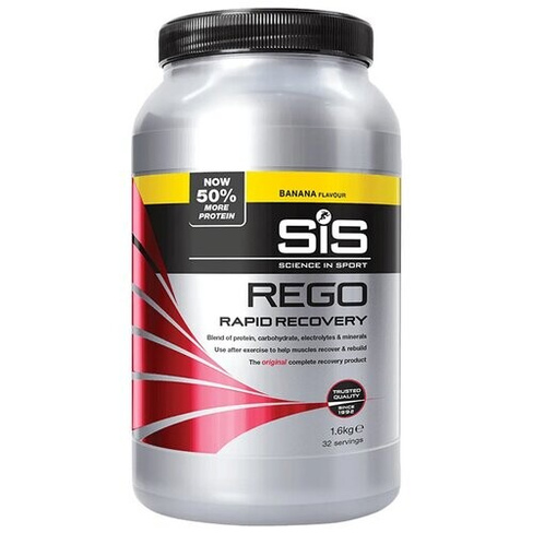 SiS, Напиток восстановительный углеводно-белковый в порошке REGO Rapid Recovery, 1,6кг (банан) Science In Sport
