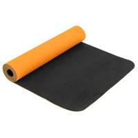 Коврик Sangh Yoga mat двухцветный, 183х61 см оранжевый 0.6 см