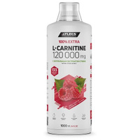 Atlecs L-carnitine 120000 мг л-карнитин для сушки, похудения, выносливости, снижения холестерина, без сахара, малина 100