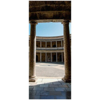 Самоклеящиеся фотообои "Двор с колоннами, Испания", размер: 90x210 см, эффект: отраженный ФотоОбои.РФ