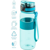 Бутылка для воды спортивная 650 мл 7,6х7,6х22,5 см Elan Gallery Water Balance бирюза Elan gallery