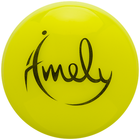Мяч для художественной гимнастики Amely AGB-301, 19 см, желтый
