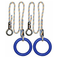Кольца гимнастические круглые для детского спортивного комплекса и турника (Синий) Продукция