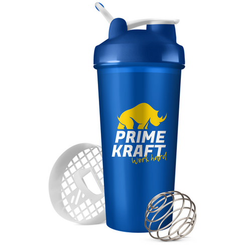 Шейкер Набор аксессуаров Prime Kraft пластиковый, 600 мл, синий