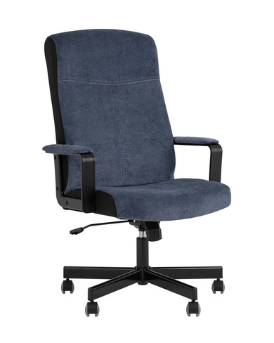 Кресло руководителя TopChairs ST-DOMINGO темно-синий Компьютерное кресло для руководителя TopChairs ST-DOMINGO велюр тем