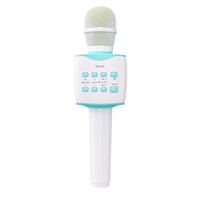 Микрофон с колонкой "Hoco" BK5 (Bluetooth, USB, MicroSD, AUX, динамик, бело