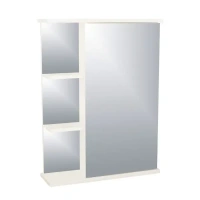 Шкаф зеркальный подвесной 50x72.2 см правый цвет белый Без бренда ЗЕРКАЛЬНЫЙ ШКАФ ПРАВЫЙ Универсальный