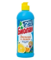 Чист.ср-во для посуды БИОЛАН 450гр Апельсин и лимон 1132-3 x 20