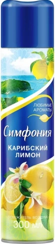 Освежитель СИМФОНИЯ Карибский лимон 300 мл Арнест x 12