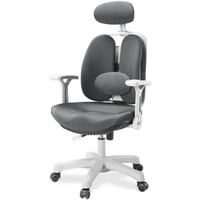 Ортопедическое офисное кресло FALTO Synif Inno Health SY-1264 W (серое, каркас белый)