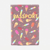 Обложка для паспорта, цвет капучино/разноцветный No brand