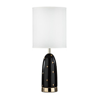 Настольная лампа 5424/1T MODERN ODL_EX24 золотой/черный/белый/металл/керамика/ткань E27 1*60W POLLEN